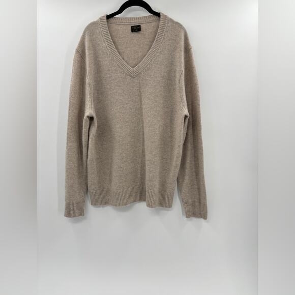 J.Crew Relaxed midweight cashmere V-neck sweater - Picture 6 of 7